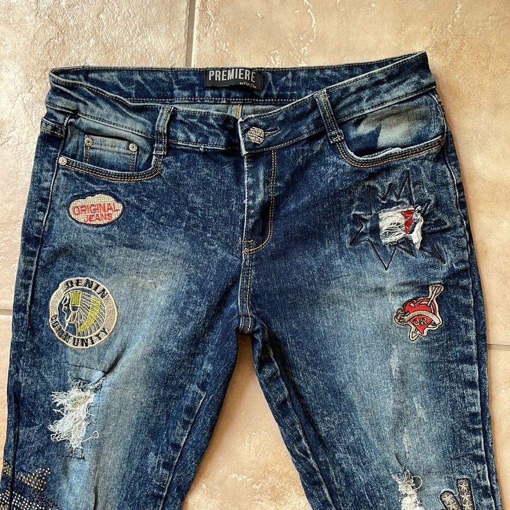 Premiere by rue 21 unique designed jeans 13/14